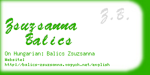 zsuzsanna balics business card